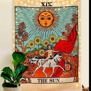 The Sun Tarot Card Wall Hanging Tapestry